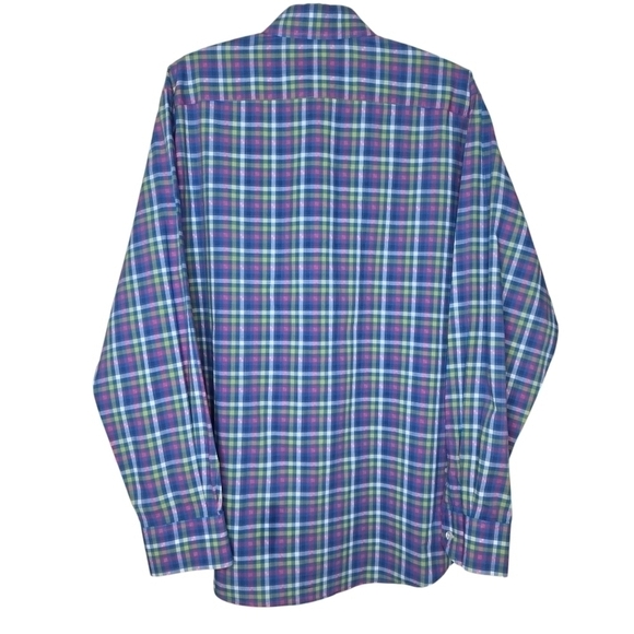 TAILORBYRD COLLECTION Stretch Men's Multi Color Plaid Button Down Size Medium - Picture 2 of 13
